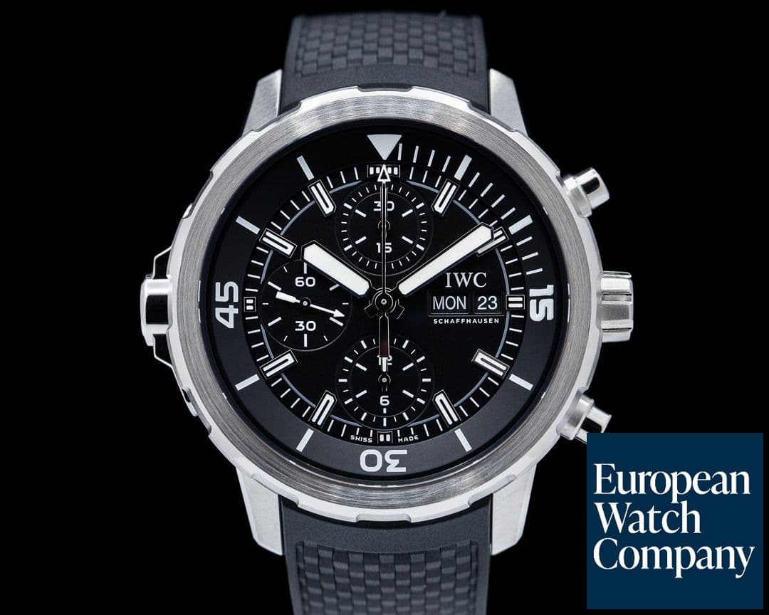 Image of IWC Aquatimer Chronograph SS / Rubber Black Dial 