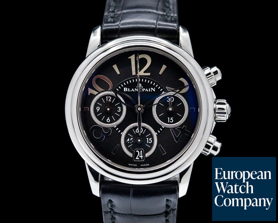 Image of Blancpain Ladies Leman Flyback Black Dial SS