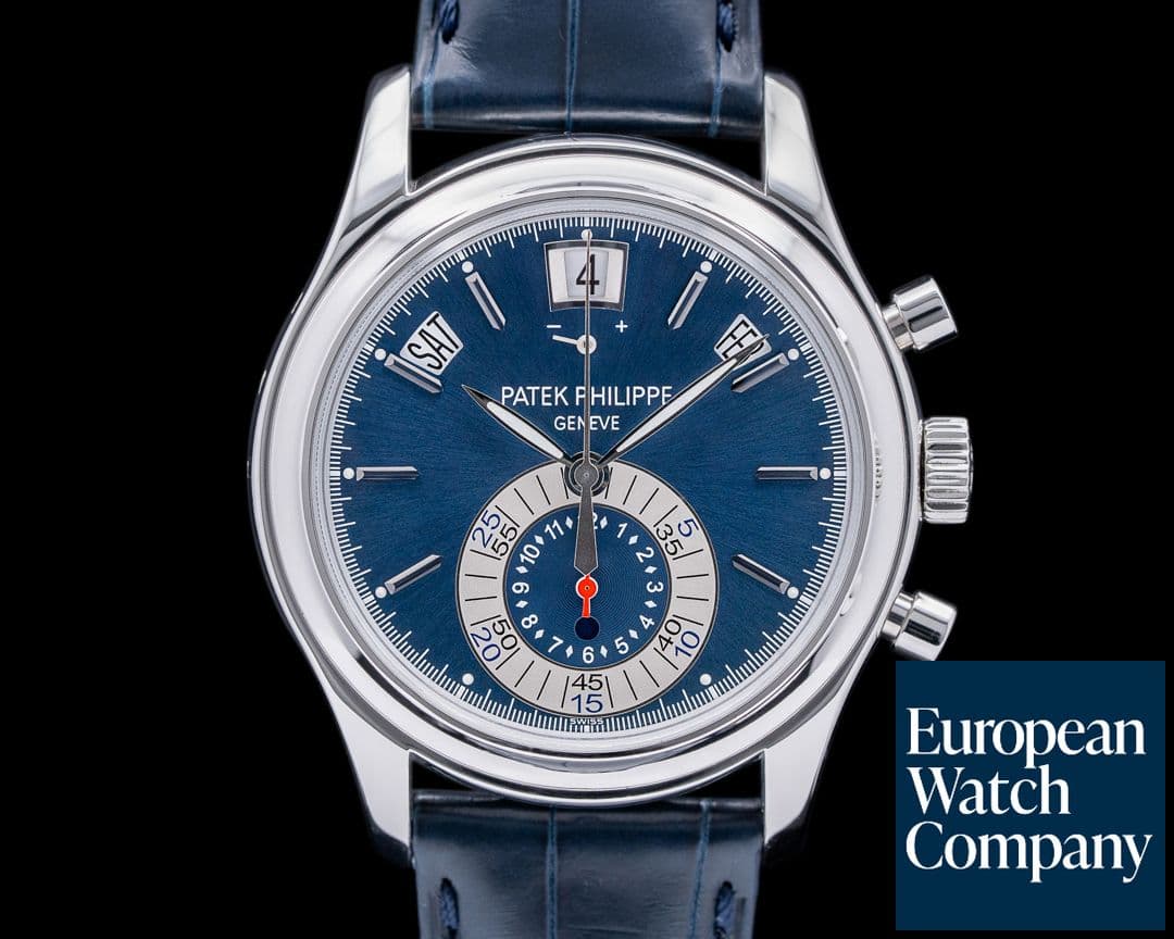 Image of Patek Philippe Annual Calendar 5960P Chronograph Platinum Blue Dial