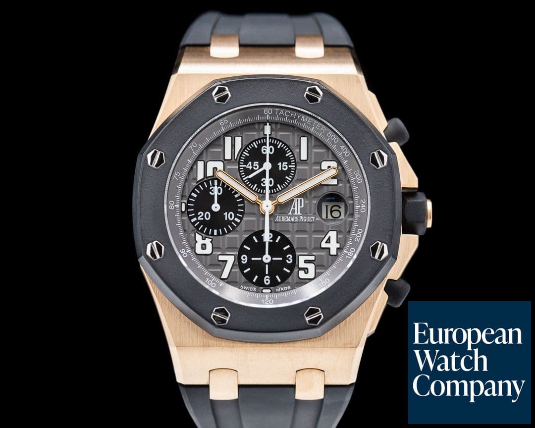 Image of Audemars Piguet Offshore Rubberclad 18K Rose Gold / Rubber 