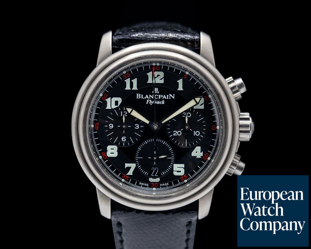 Image of Blancpain Leman Flyback Chronograph Titanium / Black Dial 