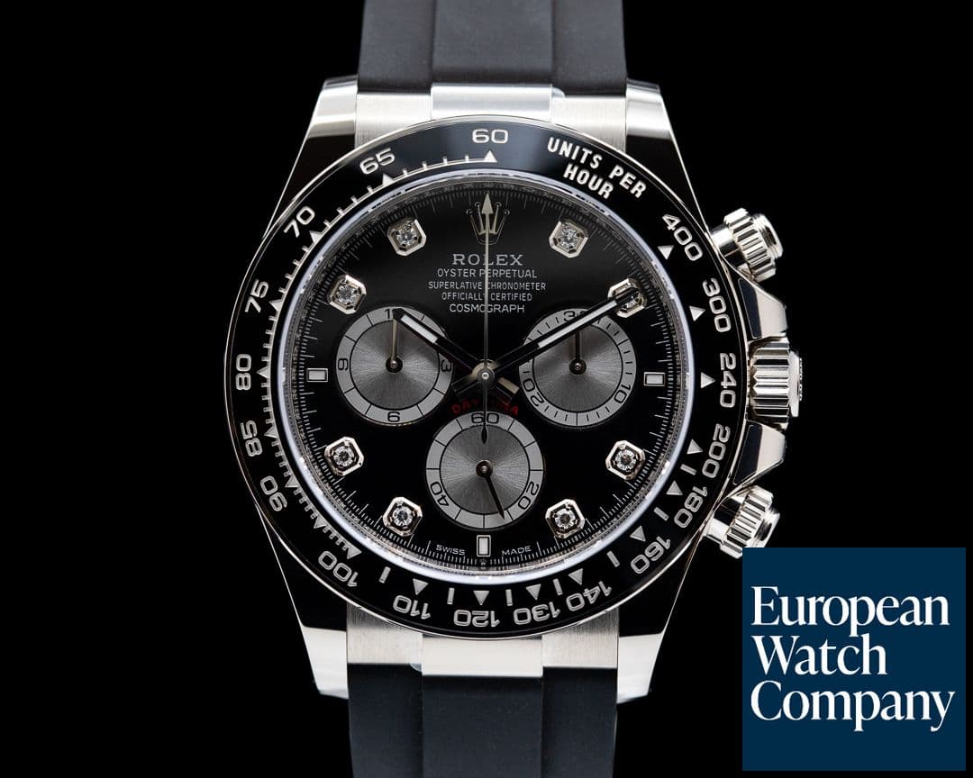 Image of Rolex Daytona 126519 18K White Gold Ceramic Oysterflex Black Diamonds UNWORN