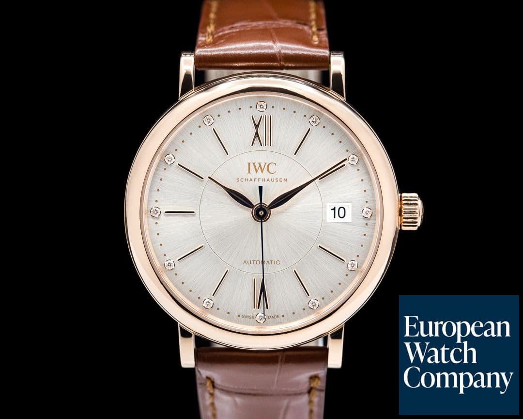 Image of IWC Portofino Silver Dial Rose Gold 37mm