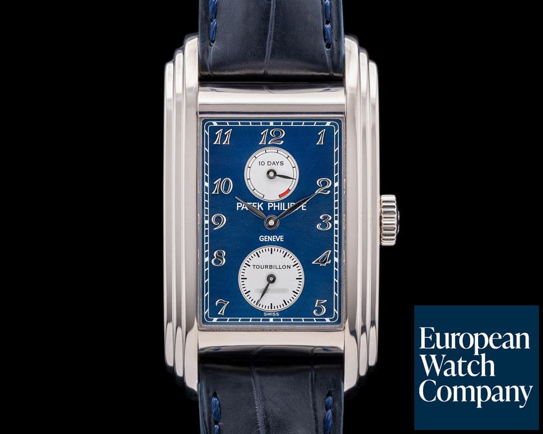 Image of Patek Philippe 10-Day Tourbillon 5101G 18k White Gold Blue Dial 