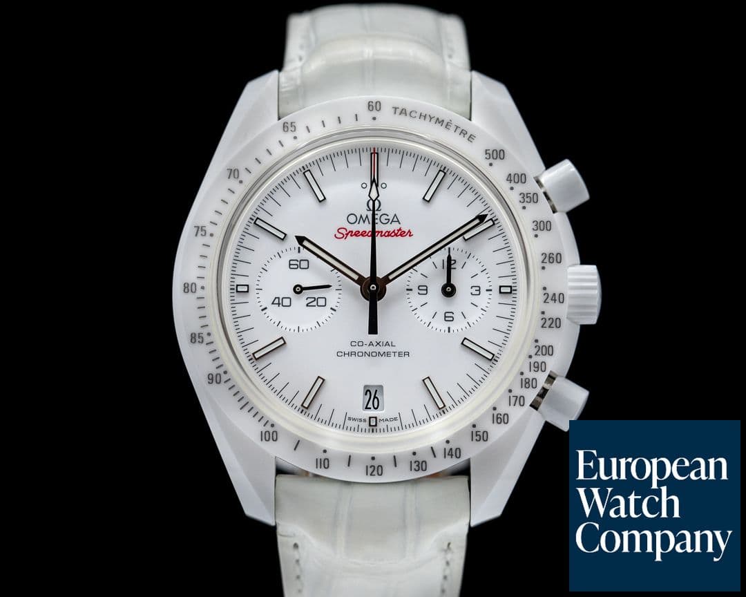 Image of Omega White Side of the Moon Ceramic / White Dial Full Set