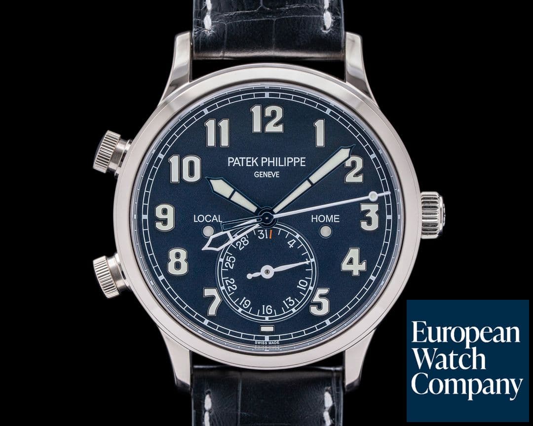 Image of Patek Philippe Calatrava 5524G Pilot Travel Time 18k White Gold