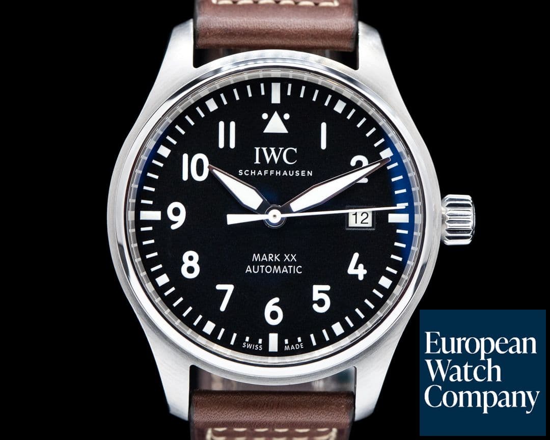 Image of IWC Mark XX Leather Strap Black Dial
