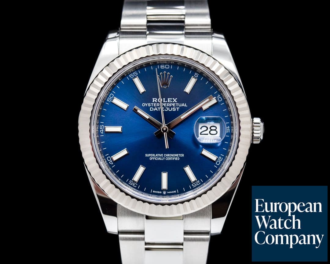 Image of Rolex Datejust 41 126334 Blue Stick Dial SS Oyster