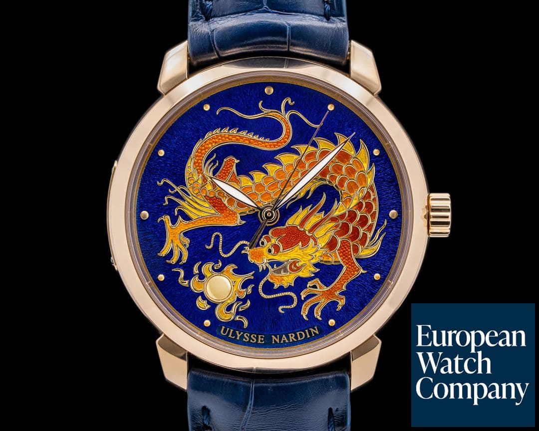 Image of Ulysse Nardin Dragon Classico 18k Rose Gold ENAMEL DIAL