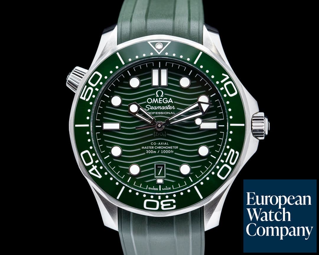 Image of Omega Seamaster Green dial Diver 300M Co-Axial Master Chronometer Ceramic
