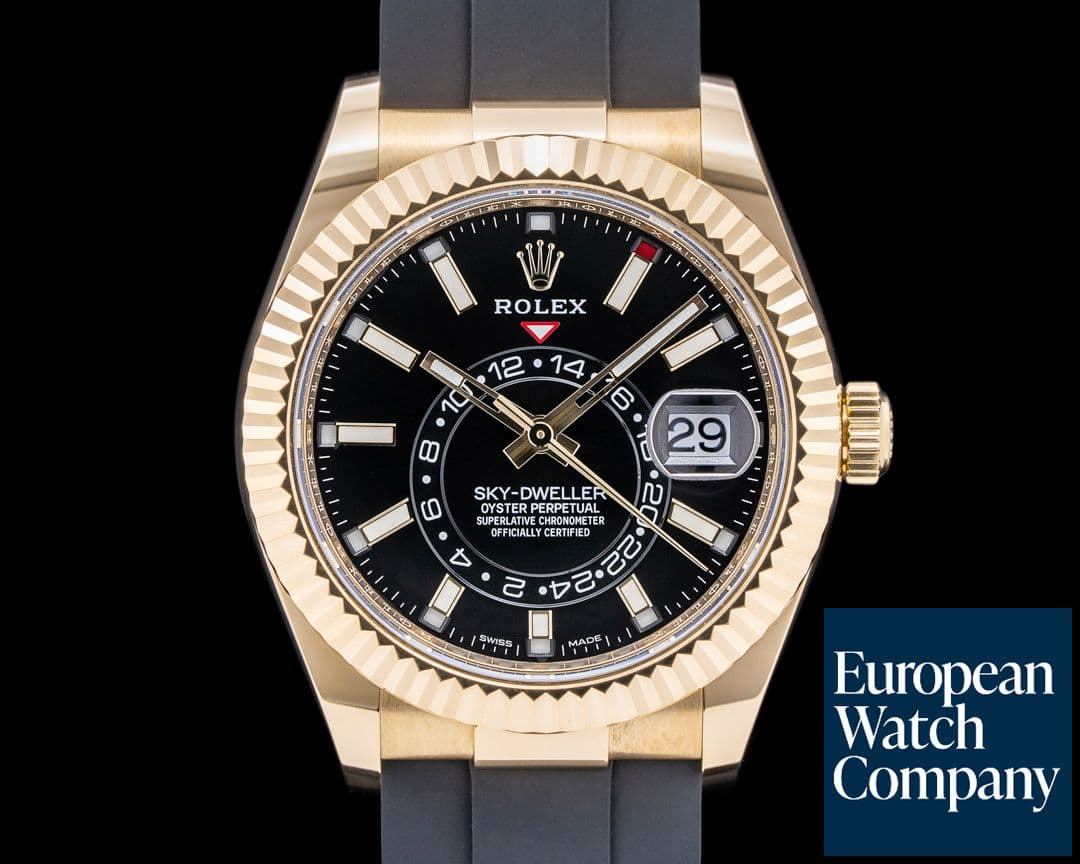 Image of Rolex Sky Dweller 326238 Black Dial 18k Yellow Gold / OysterFlex 2022
