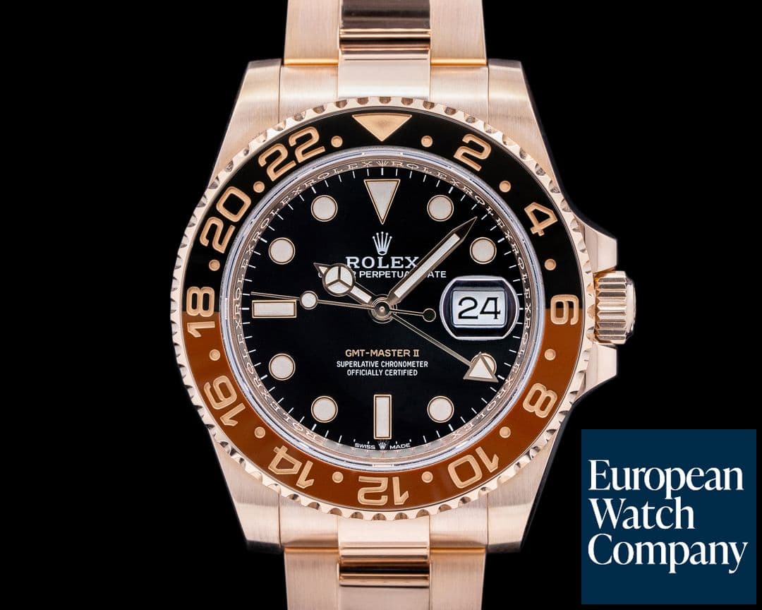 Image of Rolex GMT Master II 126715 18K Everose Ceramic Root Beer