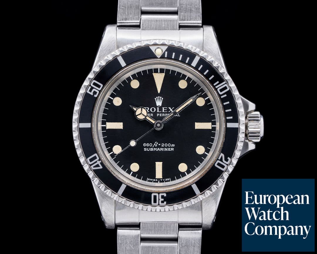 Image of Rolex Vintage Serif Matte Dial Submariner 5513 Circa 1978