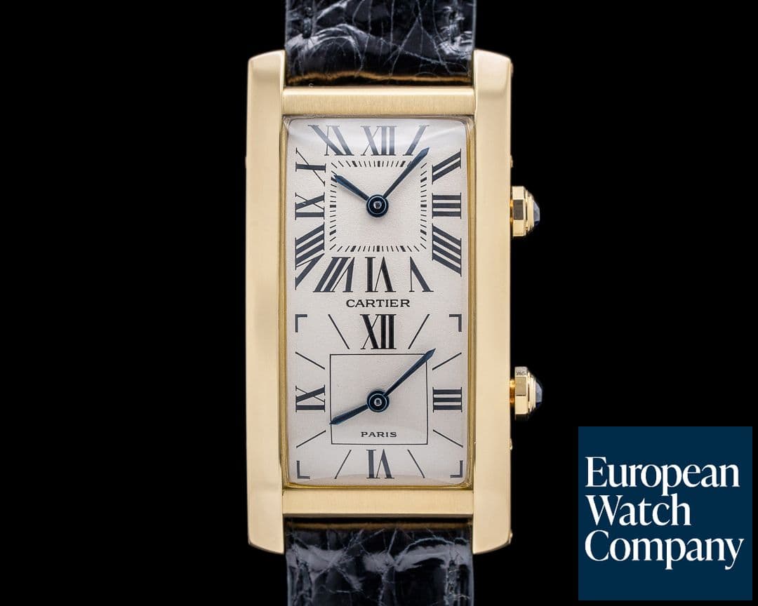 Image of Cartier Tank Cintree Dual Time Pre-CPCP Cartier Paris Circa 1990