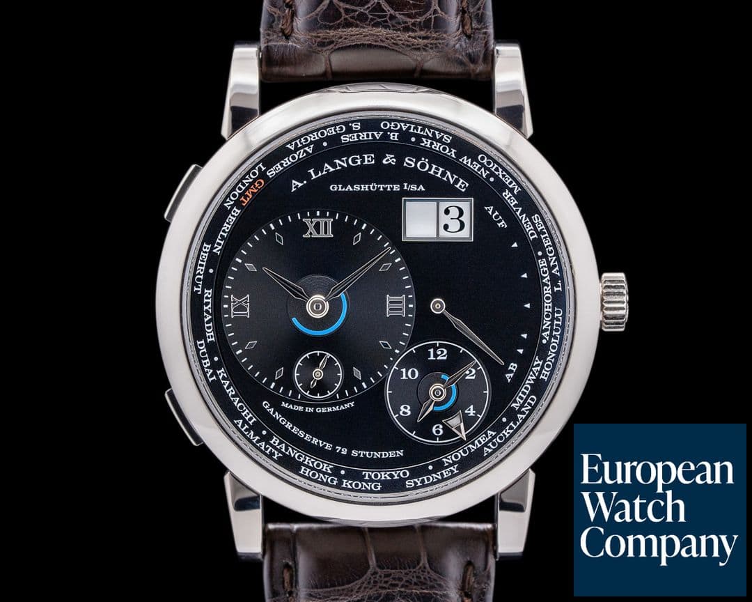 Image of A. Lange and Sohne Lange 1 Time Zone 136.029 18K White Gold / Black Dial 2021
