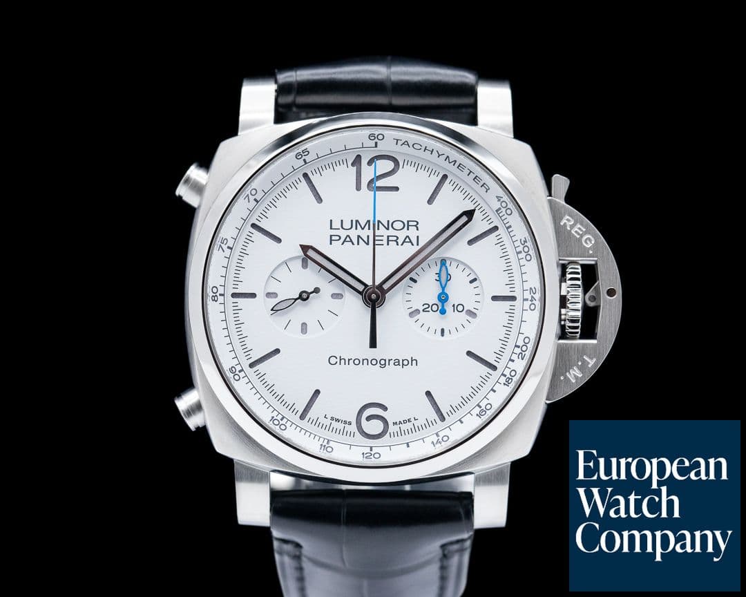 Image of Panerai Luminor Chronograph PAM1218 SS / White Dial