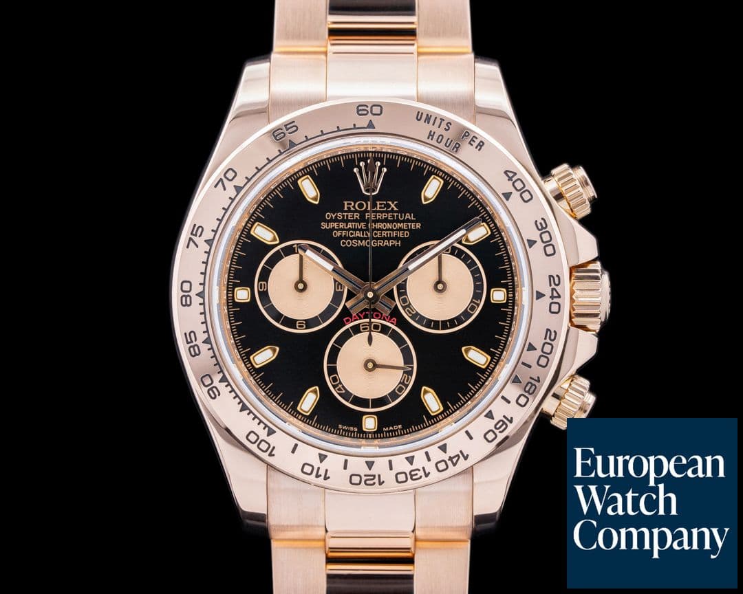 Image of Rolex Daytona Everose 116505 Black Dial 18K Rose Gold / Bracelet