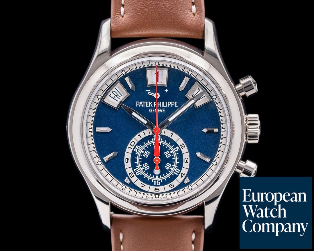 Image of Patek Philippe Annual Calendar 5960/01G Chronograph White Gold Blue Dial