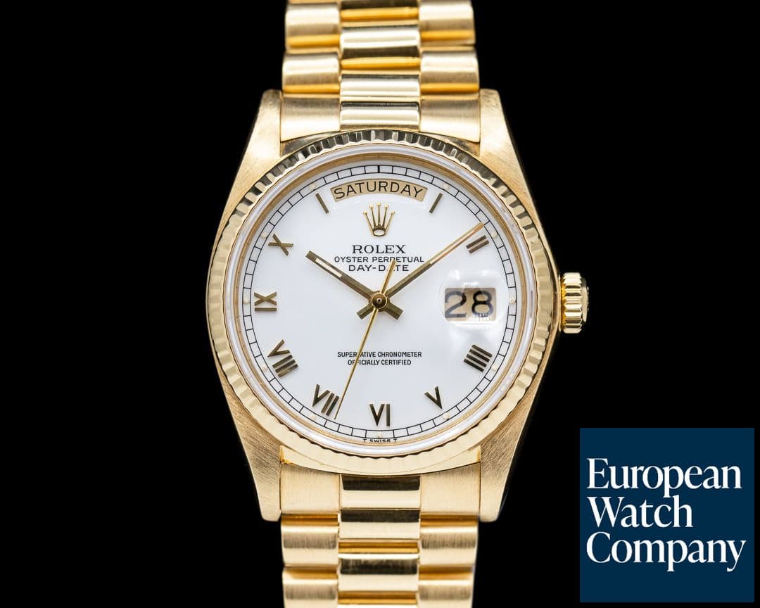 Image of Rolex Day Date 18038 White Dial Yellow Gold c. 1979