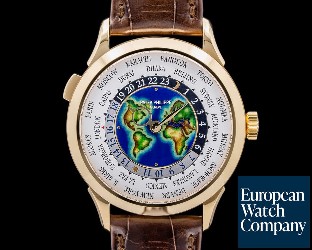 Image of Patek Philippe World Time 5231J Enamel Dial 18K Yellow Gold UNWORN