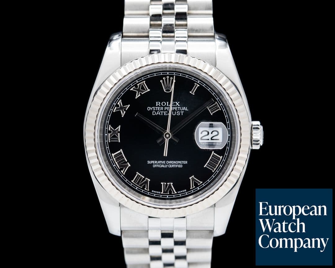 Image of Rolex Datejust SS Jubilee Black Roman Dial 