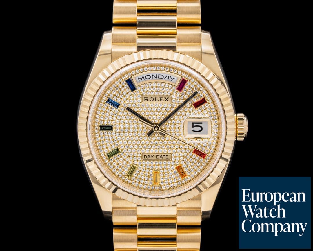 Image of Rolex Day Date President RAINBOW 18k Yellow Gold 2023