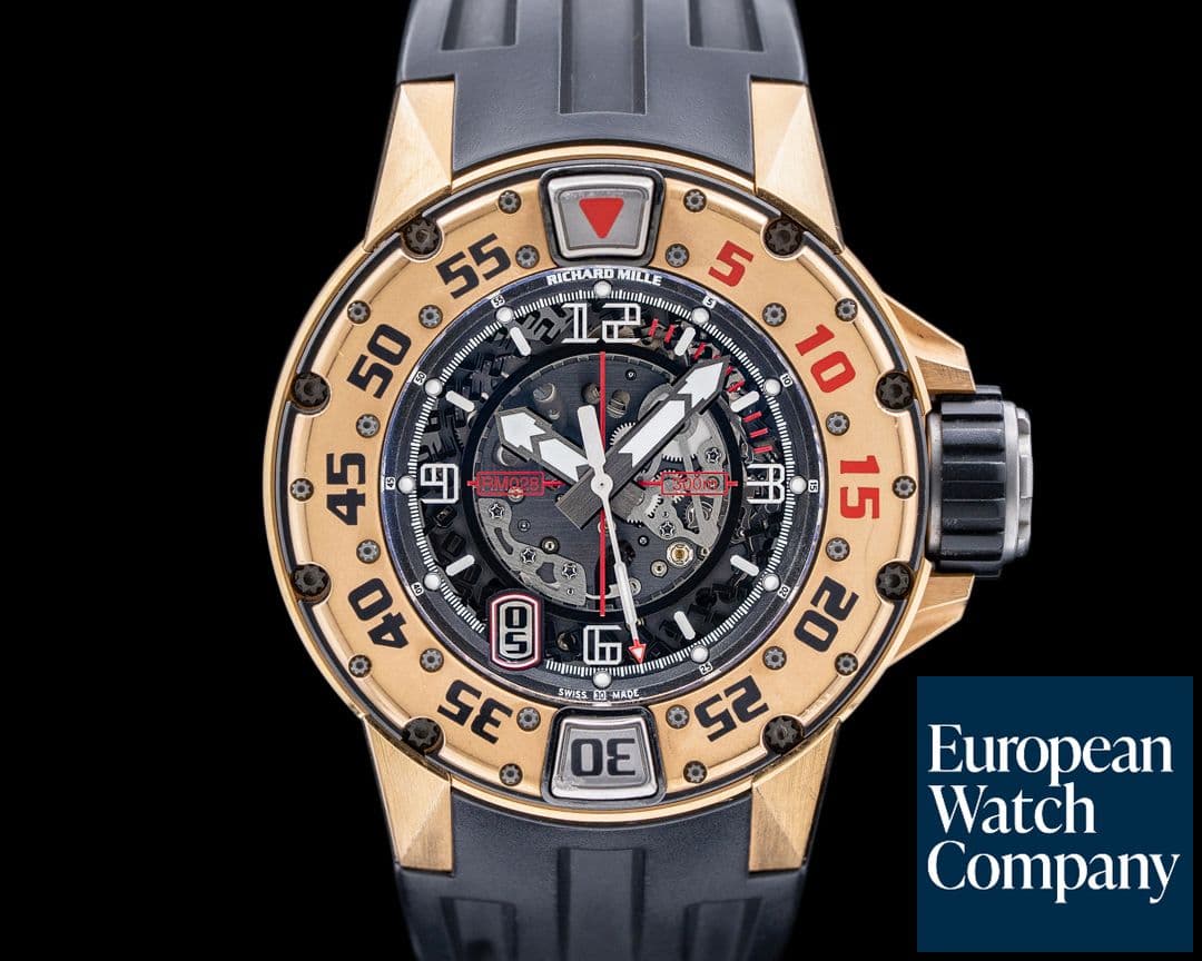 Image of Richard Mille Richard Mille RM028 Automatic Diver Rose Gold