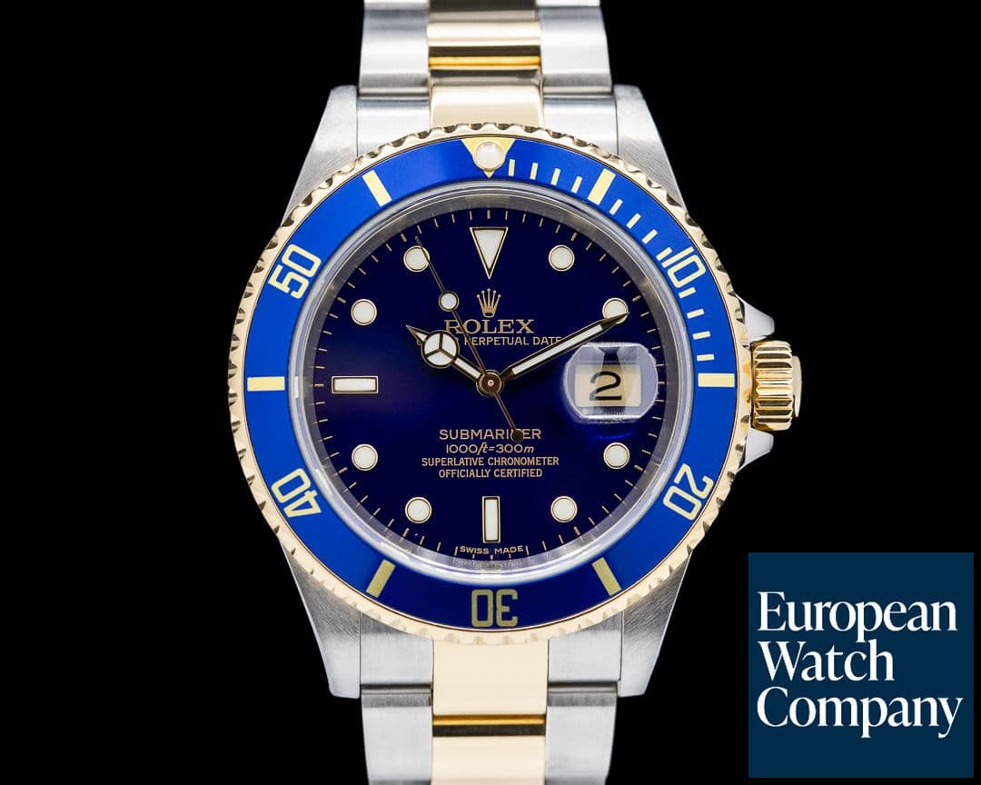 Image of Rolex Submariner 16613 Blue Dial SS / 18K