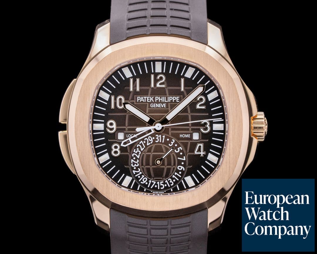 Image of Patek Philippe Aquanaut 5164R Travel Time Rose Gold / Rubber 