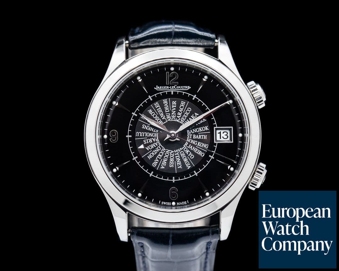 Image of Jaeger LeCoultre Master Memovox International SS Black Dial Limited 