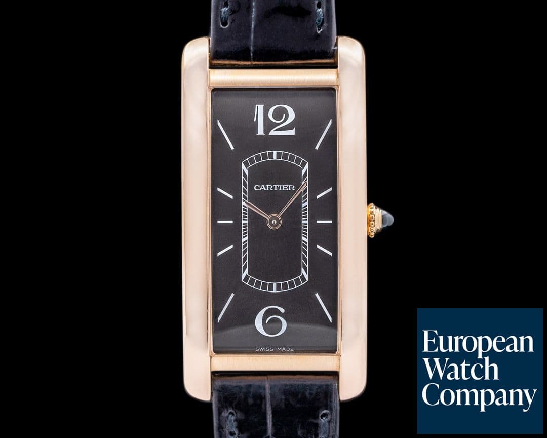 Image of Cartier Tank Cintree WGTA0025 Rose Gold / Black Dial 
