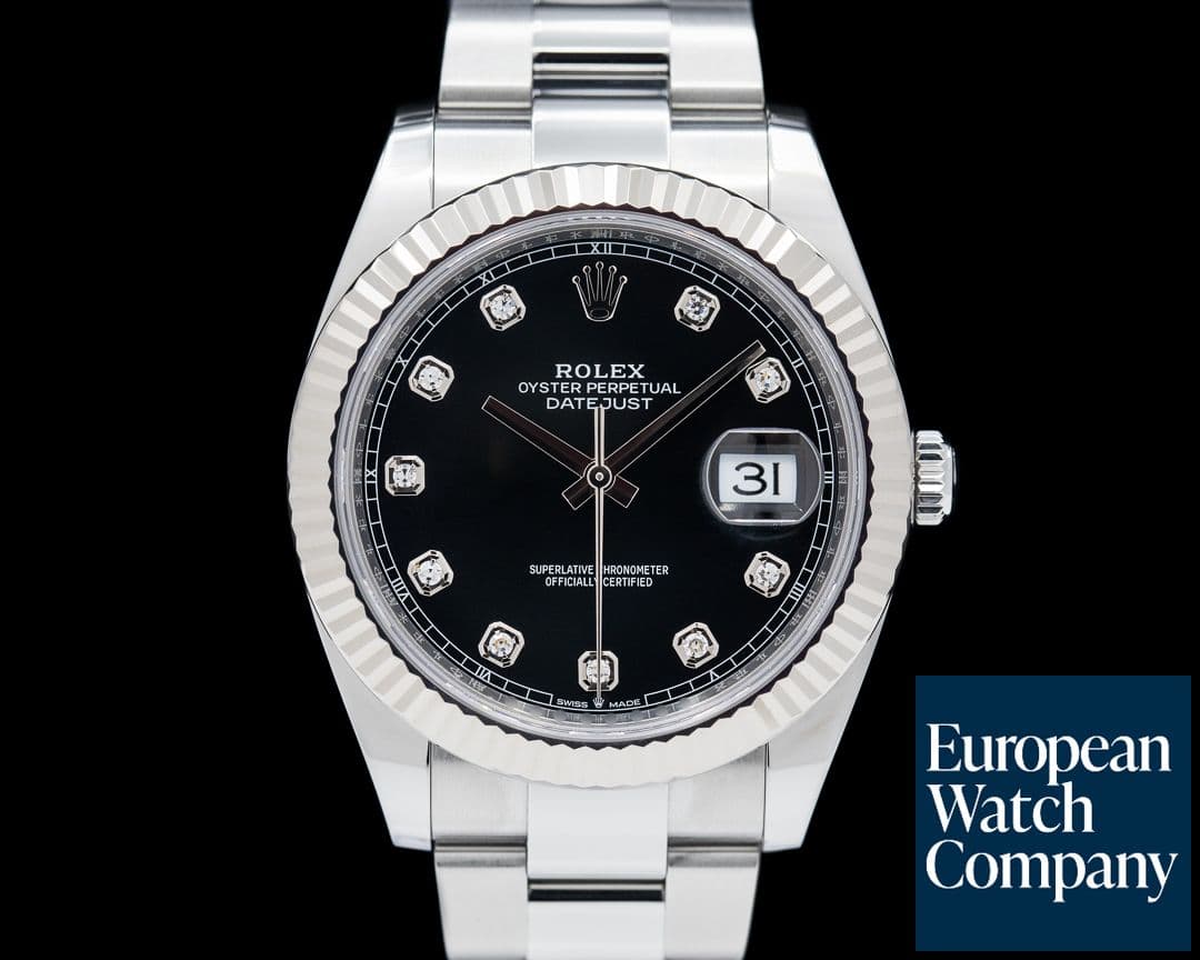 Image of Rolex Datejust 41 Black Diamond Dial SS 2023
