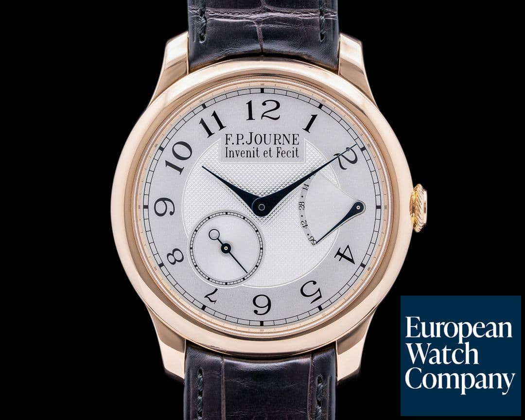 Image of F. P. Journe Chronometre Souverain Red Gold / Silver Dial 40MM 