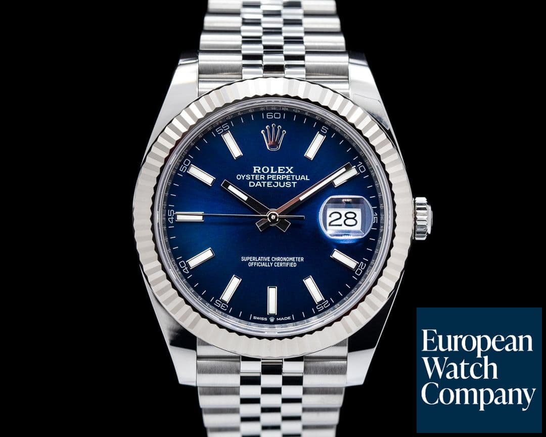 Image of Rolex Datejust 41 Blue Stick Dial SS / SS