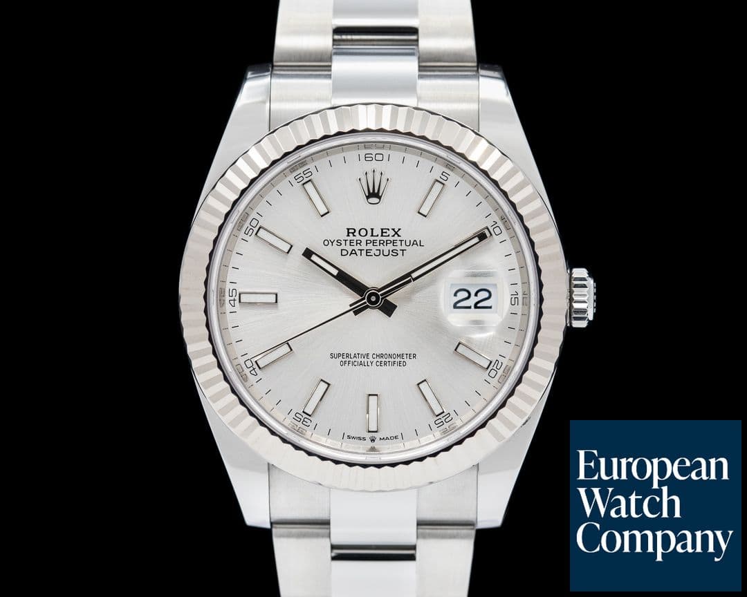 Image of Rolex Datejust 41 Silver Stick Dial SS / Oyster