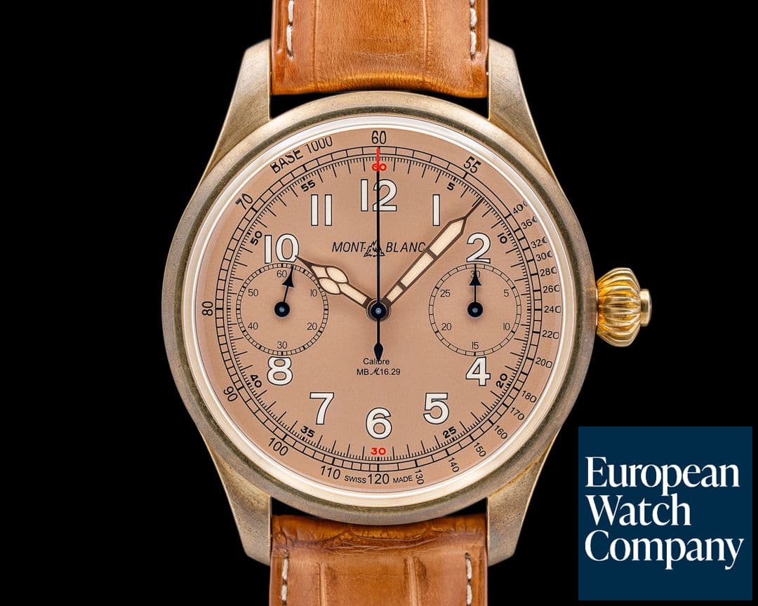 Image of Montblanc 1858 Monopusher Chronograph Tachymeter Bronze LIMITED 