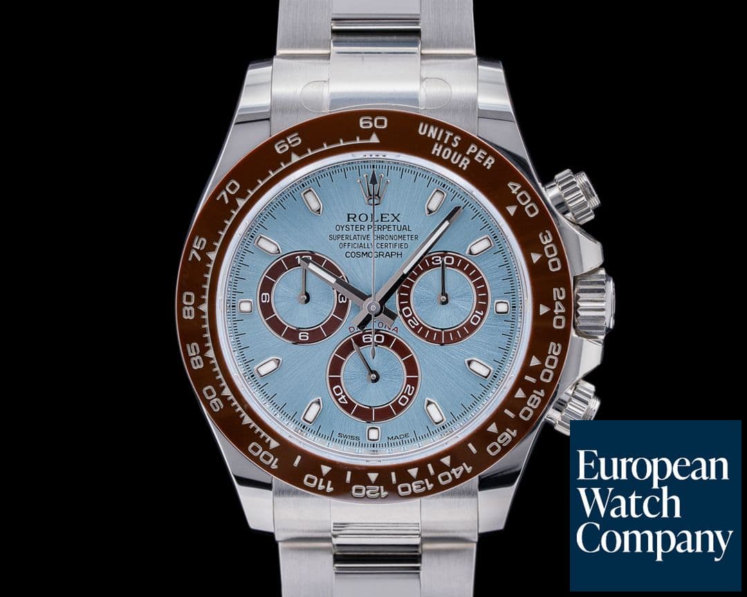 Image of Rolex Daytona 116506 Platinum Glacier Blue / Brown Ceramic 