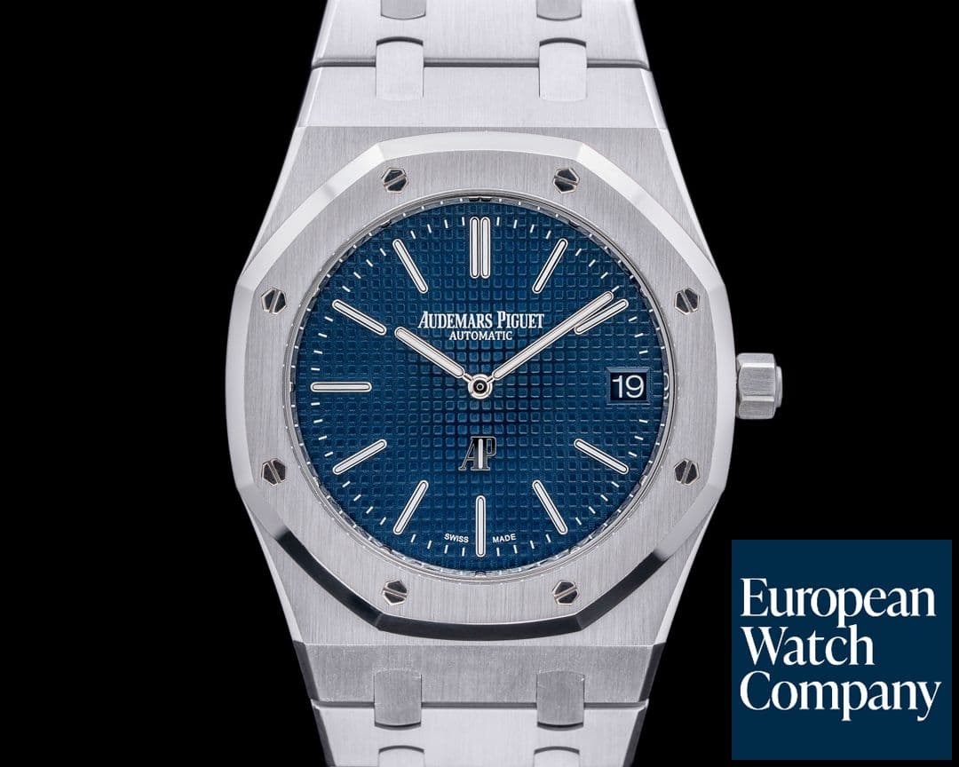 Image of Audemars Piguet Royal Oak Extra Thin "50th Anniversary" Blue Dial SS 16202ST