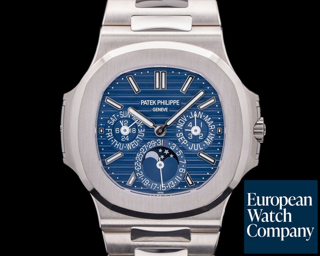 Image of Patek Philippe Nautilus 5740 Perpetual Calendar 18k White Gold Blue Dial