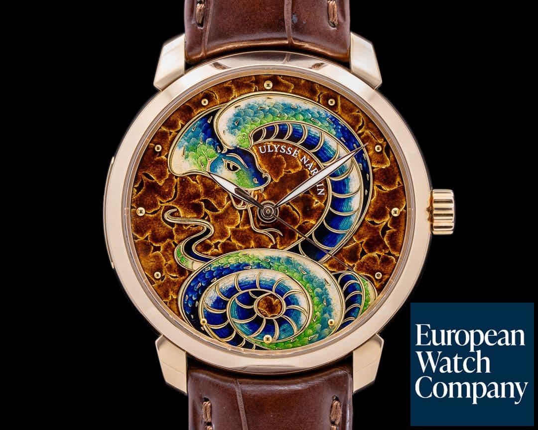 Image of Ulysse Nardin Serpent Classico 18k Rose Gold ENAMEL DIAL