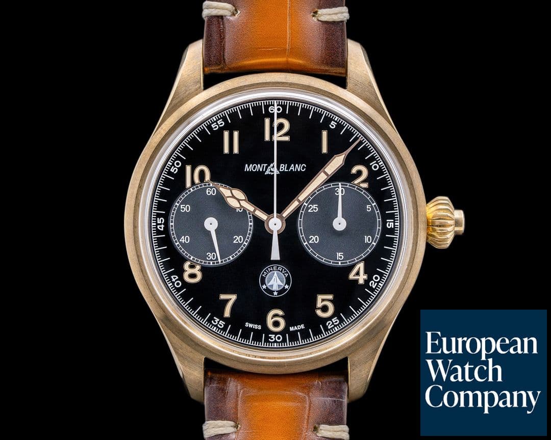 Image of Montblanc 1858 Monopusher Chronograph Origins Bronze LIMITED 