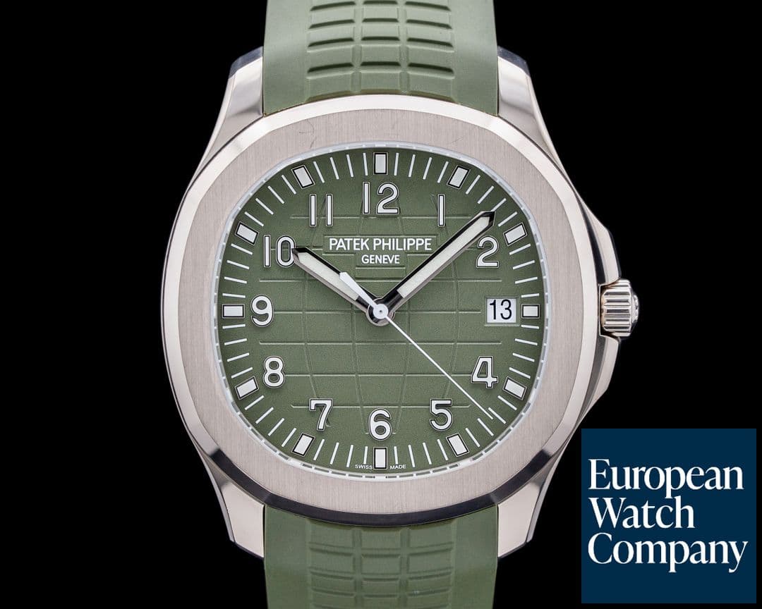 Image of Patek Philippe Aquanaut 5168G 18K White Gold / Khaki Green Dial