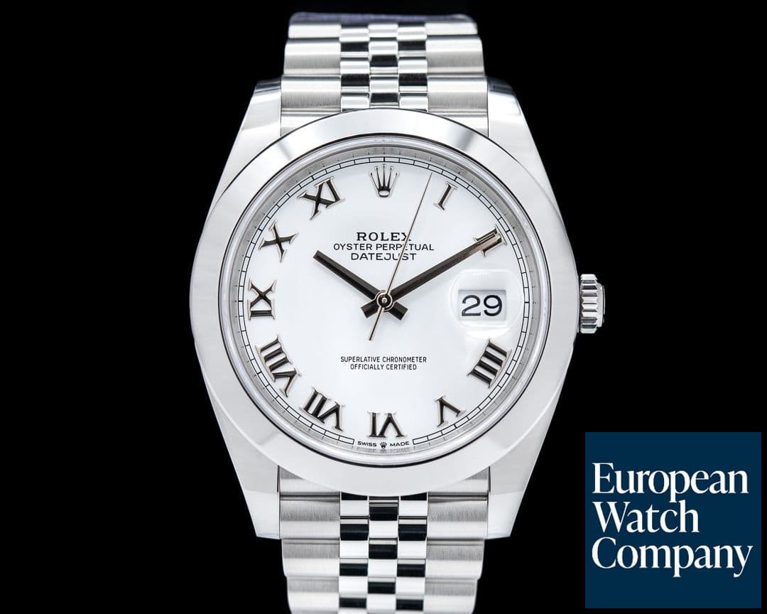 Image of Rolex Datejust 41 126300 White Roman Dial SS