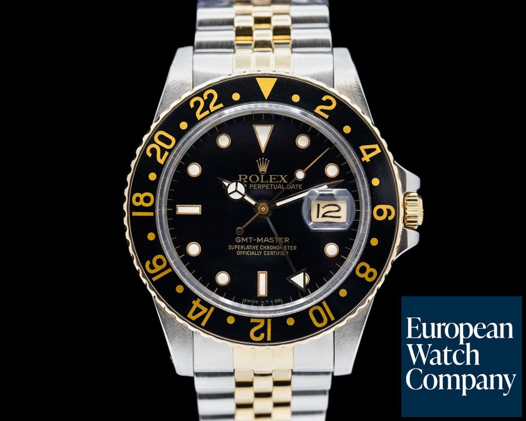 Image of Rolex GMT Master Black Dial 14K / SS Jubilee FULL SET