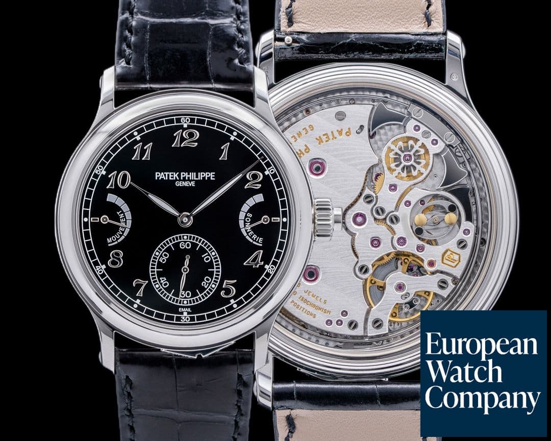Image of Patek Philippe 6301P Grande and Petite Sonnerie Platinum Black Enamel Dial UNWORN