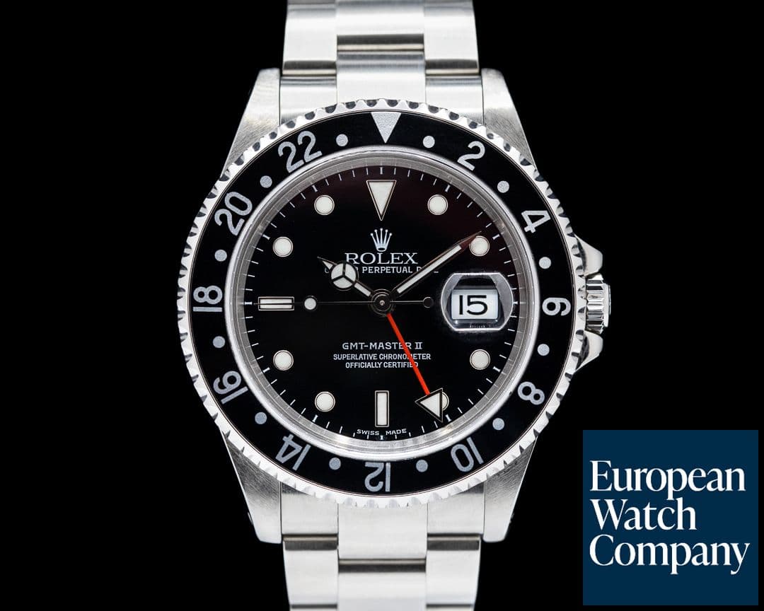 Image of Rolex GMT Master II SS Black Bezel Complete & Serviced