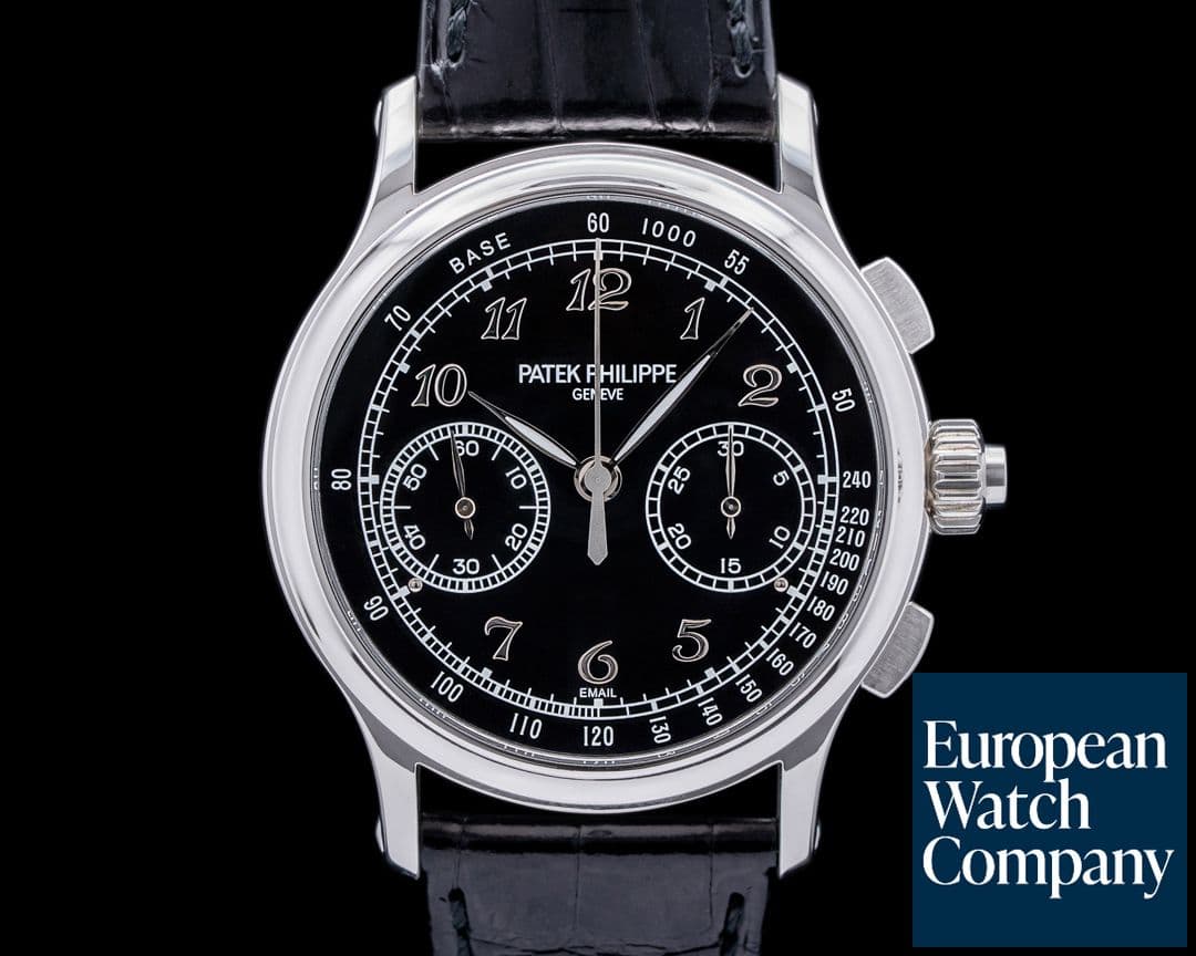 Image of Patek Philippe Split Second 5370 Platinum Black Enamel Dial 