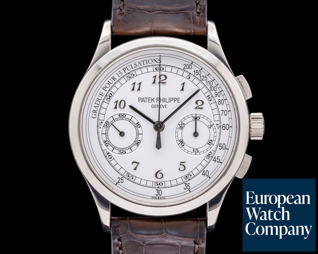 Image of Patek Philippe Chronograph 5170G 18K White Gold / Silver Pulsation 