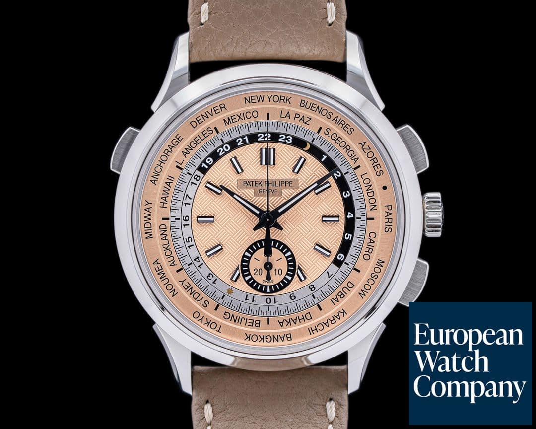 Image of Patek Philippe World Time 5935A Chronograph SS Salmon Dial