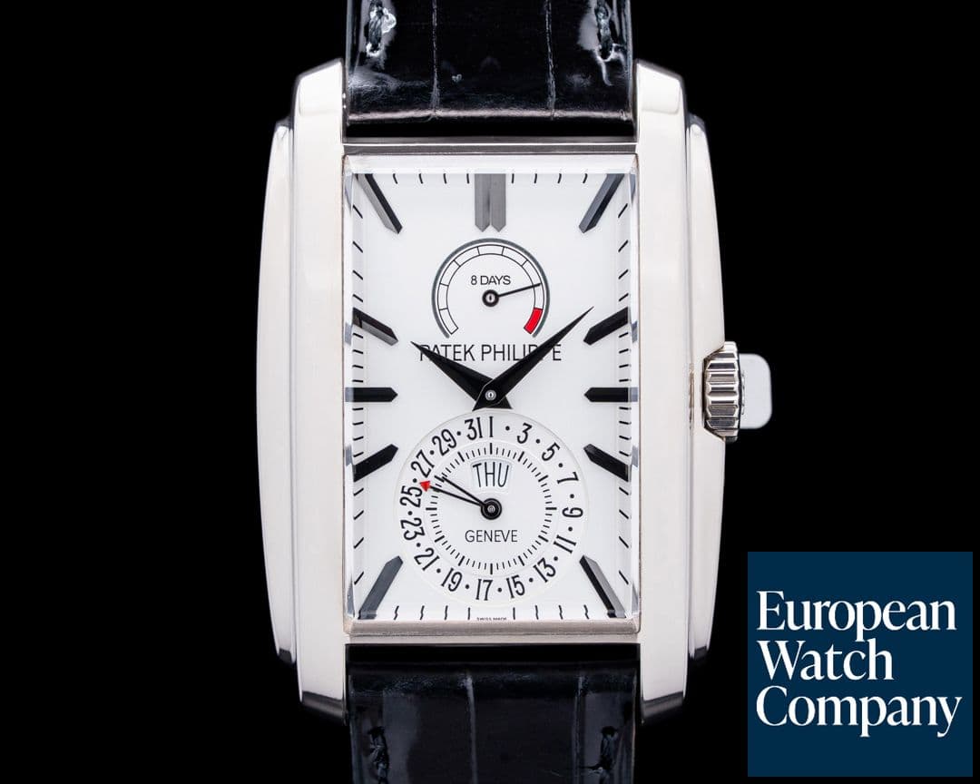 Image of Patek Philippe Gondolo 8 Day Manual Wind White Dial 18K White Gold